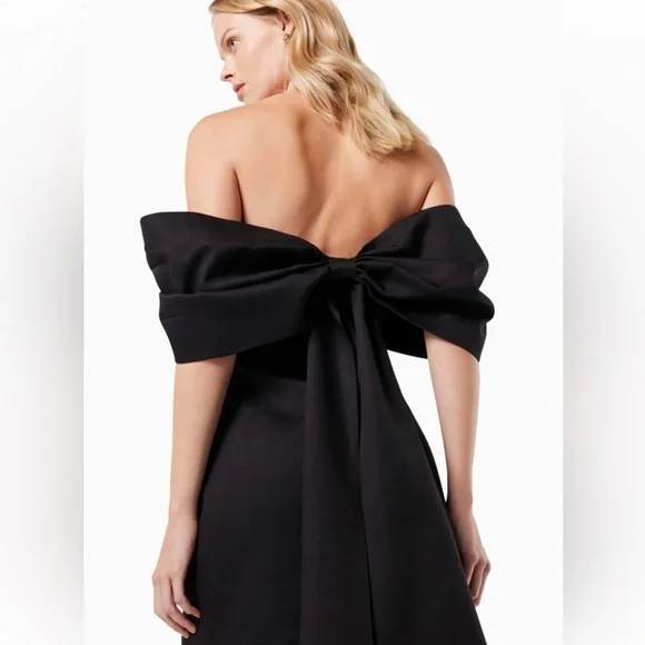 Elliatt Calypso Dress | NWT Bow Back Detail Mini Dress in Black Size XS/6 - Picture 5 of 8